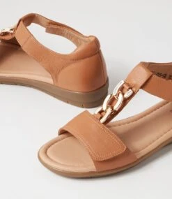 Forgives Dark Tan Leather Sandals -Lynx Shoes Shop SU12780TAOLE 6