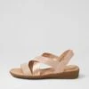 Fionas Warm Rose Gold Leather Sandals -Lynx Shoes Shop SU12781PSQLE 2