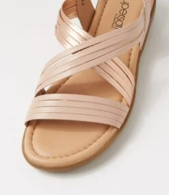 Fionas Warm Rose Gold Leather Sandals -Lynx Shoes Shop SU12781PSQLE 5