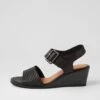 Patrol Black Embossed Leather Sandals -Lynx Shoes Shop SU12804CRULE 2