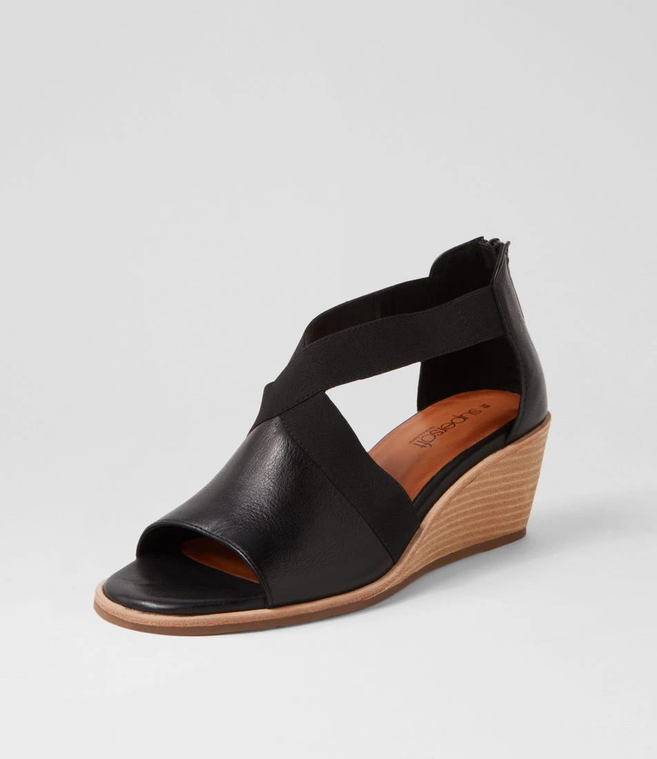 Playa Black Natural Heel Leather Sandals 4 Playa Black Natural Heel Leather Sandals - Image 2