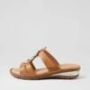 Brendy Dark Tan Gum Leather Sandals -Lynx Shoes Shop SU12820TUMLE 2