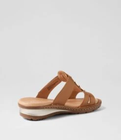 Brendy Dark Tan Gum Leather Sandals -Lynx Shoes Shop SU12820TUMLE 4