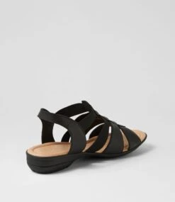 Bennies Black Leather Sandals -Lynx Shoes Shop SU12830B75LE 4