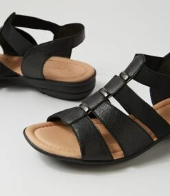 Bennies Black Leather Sandals -Lynx Shoes Shop SU12830B75LE 6