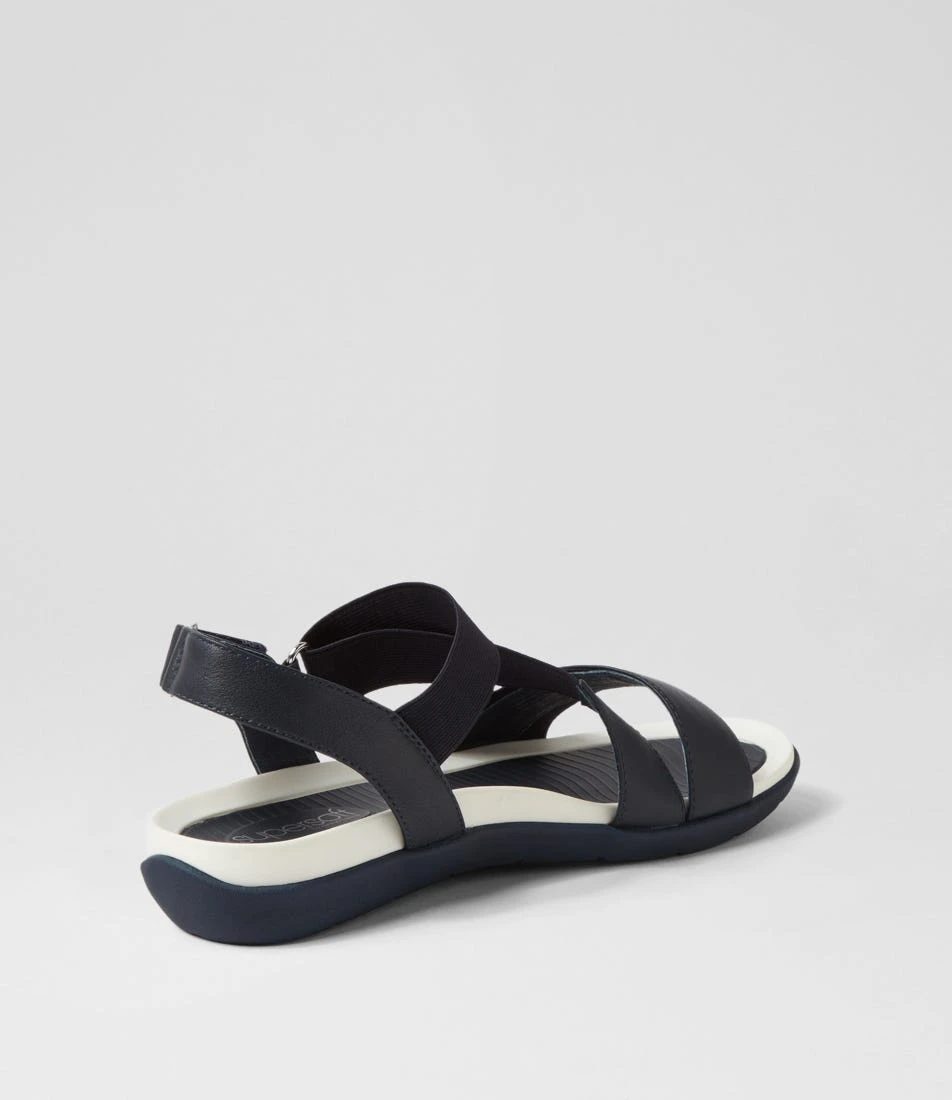Exile Navy Leather Elastic Sandals 5 Exile Navy Leather Elastic Sandals - Image 3