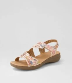 Maz2 Pastel Floral Gum Leather Sandals -Lynx Shoes Shop SU12874QGWLE 3