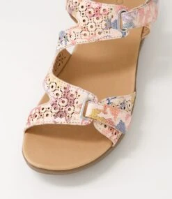 Maz2 Pastel Floral Gum Leather Sandals -Lynx Shoes Shop SU12874QGWLE 5