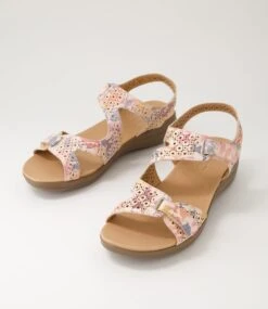 Maz2 Pastel Floral Gum Leather Sandals -Lynx Shoes Shop SU12874QGWLE 6