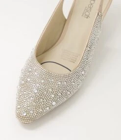 Looloo Silver Nude Jewels Leather Heels -Lynx Shoes Shop SU12881SDW2J 5
