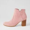 Upclimb Pink Suede Ankle Boots -Lynx Shoes Shop TO10648PINSU 2