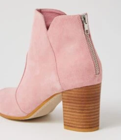 Upclimb Pink Suede Ankle Boots -Lynx Shoes Shop TO10648PINSU 6