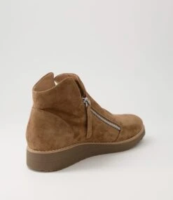 Ohmy Light Choc Suede Ankle Boots -Lynx Shoes Shop TO11283ESFSU 4