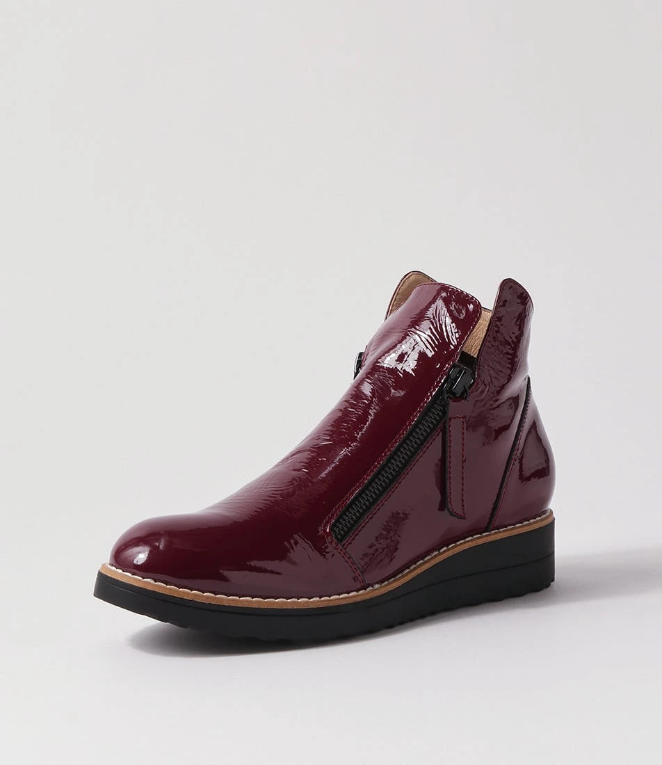 Ohmy Mulberry Black Patent Leather Ankle Boots 4 Ohmy Mulberry Black Patent Leather Ankle Boots - Image 2