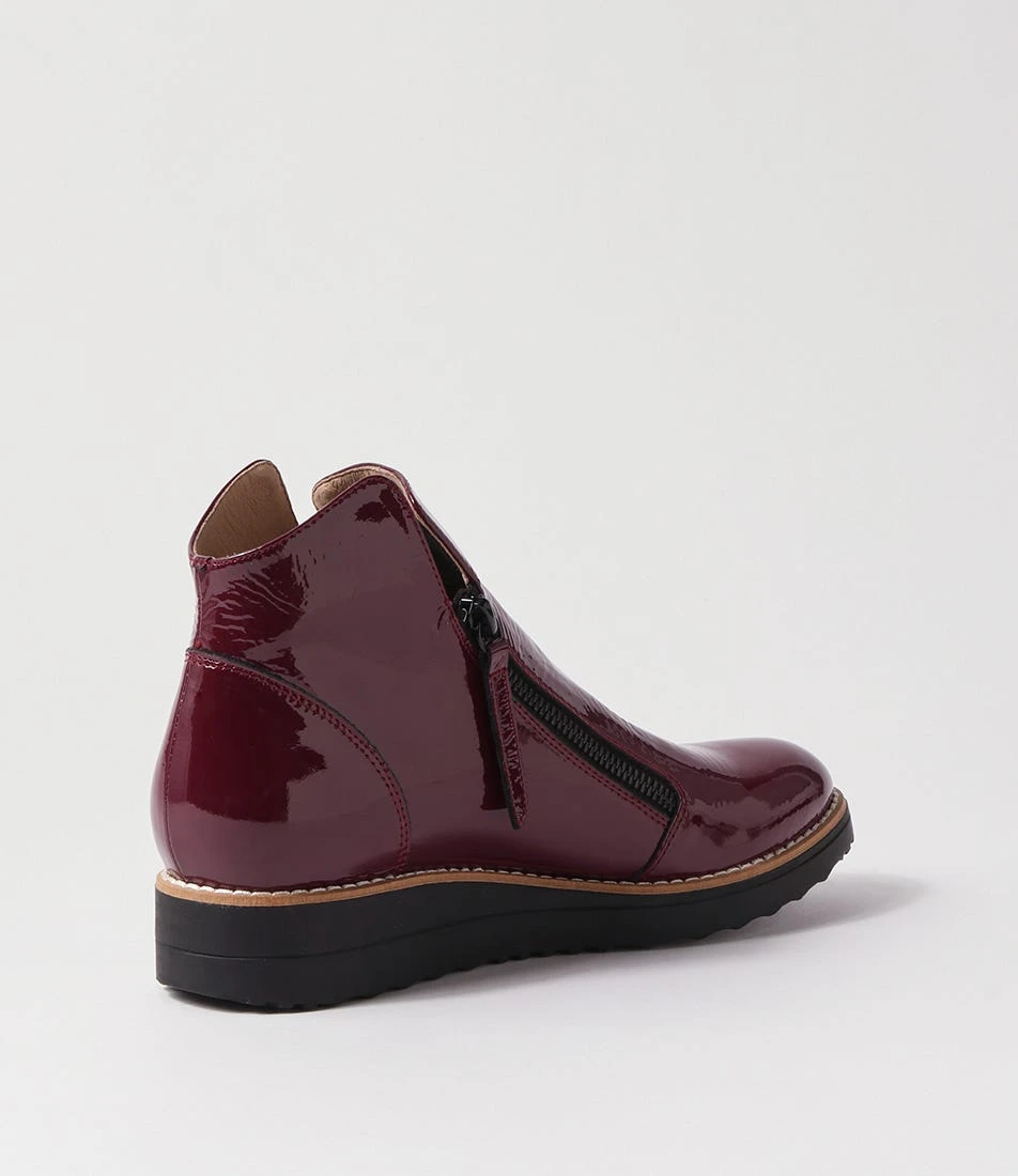 Ohmy Mulberry Black Patent Leather Ankle Boots 5 Ohmy Mulberry Black Patent Leather Ankle Boots - Image 3