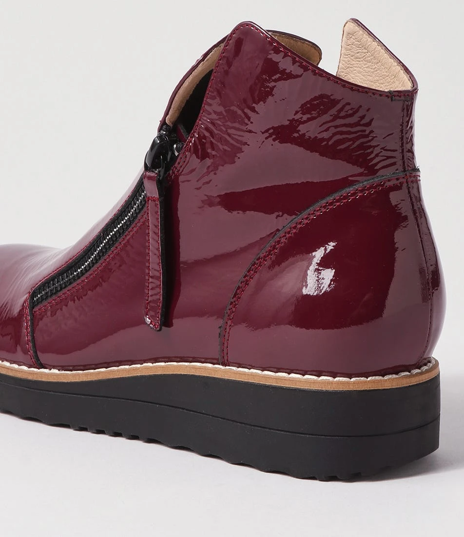 Ohmy Mulberry Black Patent Leather Ankle Boots 7 Ohmy Mulberry Black Patent Leather Ankle Boots - Image 5