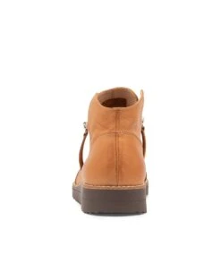 Ohmy Dark Tan Leather Wedge Boots Cs -Lynx Shoes Shop TO11283TRZLE 3