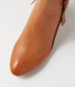 Uriah Dark Tan Leather Ankle Boots -Lynx Shoes Shop TO11347TAOLE 5