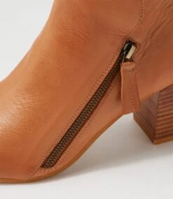 Uriah Dark Tan Leather Ankle Boots -Lynx Shoes Shop TO11347TAOLE 6