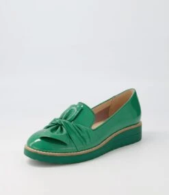 Oclem Dark Emerald Patent Leather Loafers -Lynx Shoes Shop TO11356HSUPL 3