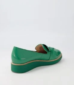 Oclem Dark Emerald Patent Leather Loafers -Lynx Shoes Shop TO11356HSUPL 4