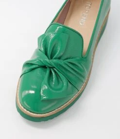 Oclem Dark Emerald Patent Leather Loafers -Lynx Shoes Shop TO11356HSUPL 5