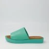 Faron Light Emerald Leather Slides -Lynx Shoes Shop TO11486H2LLE 2