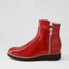 Osvaldo Dark Red Black Patent Leather Ankle Boots 1 Osvaldo Dark Red Black Patent Leather Ankle Boots -Lynx Shoes Shop TO11657RQIPL 2