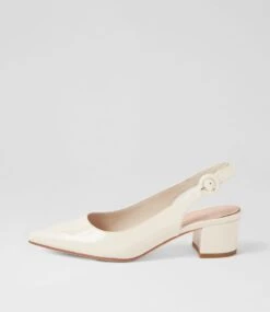 Abigale Ivory Patent Leather Heels