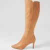 Buel Cappuccino Leather Knee High Boots 2 Buel Cappuccino Leather Knee High Boots -Lynx Shoes Shop TO11750N67LE 2