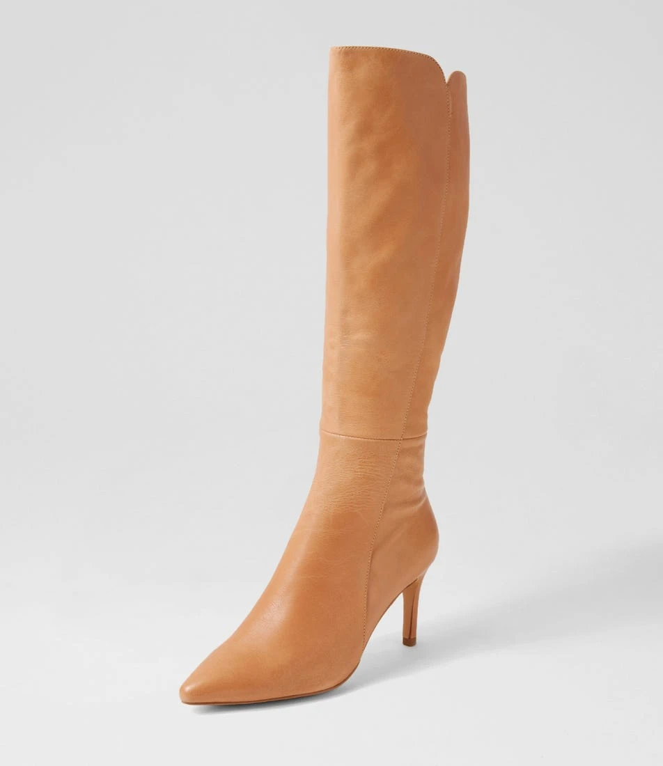 Buel Cappuccino Leather Knee High Boots 4 Buel Cappuccino Leather Knee High Boots - Image 2