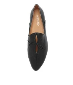 Sommer Black Leather Flat Shoes -Lynx Shoes Shop TO11836B58LE 6