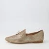 Sommer Gold Cut Leather Leather Flat Shoes -Lynx Shoes Shop TO11836FIM19 2
