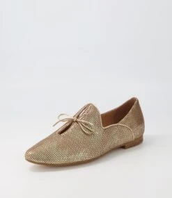 Sommer Gold Cut Leather Leather Flat Shoes 8 Sommer Gold Cut Leather Leather Flat Shoes -Lynx Shoes Shop TO11836FIM19 3