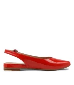 Fairy Red Patent Leather Flat Shoes 10 Fairy Red Patent Leather Flat Shoes -Lynx Shoes Shop TO11973REDPL 5
