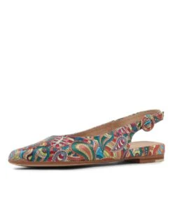 Fairy Bright Harlequin Leather Flat Shoes -Lynx Shoes Shop TO11973RVVLE 2