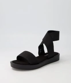 Figitty Black Elastic Sandals -Lynx Shoes Shop TO11981B7529 3