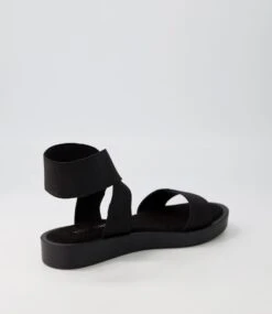 Figitty Black Elastic Sandals -Lynx Shoes Shop TO11981B7529 4