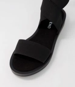 Figitty Black Elastic Sandals -Lynx Shoes Shop TO11981B7529 5