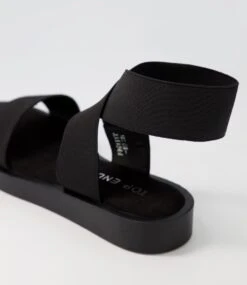 Figitty Black Elastic Sandals -Lynx Shoes Shop TO11981B7529 6