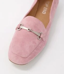 Mena Pink Suede Loafers -Lynx Shoes Shop TO12004PINSU 5
