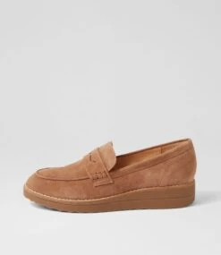 Oley Light Choc Suede Loafers