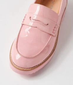 Oley Pink Patent Leather Loafers -Lynx Shoes Shop TO12297PRTPL 5