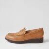 Oley Dark Tan Choc Leather Loafers -Lynx Shoes Shop TO12297TRZLE 2