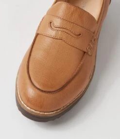 Oley Dark Tan Choc Leather Loafers -Lynx Shoes Shop TO12297TRZLE 5