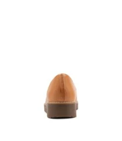 Ohdear Dark Tan Leather Flat Shoes -Lynx Shoes Shop TO12298TRMLE 3