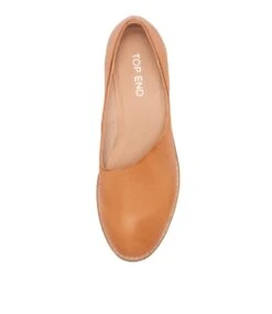Ohdear Dark Tan Leather Flat Shoes -Lynx Shoes Shop TO12298TRMLE 6
