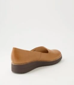 Ohdear Dark Tan Choc Leather Flat Shoes -Lynx Shoes Shop TO12298TRZLE 4