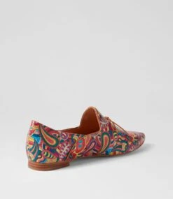 Sommer Lrg Harlequin Tan Multi Flat Shoes -Lynx Shoes Shop TO12379RUFHG 4