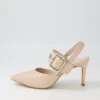 Brylie Nude Leather Heels 1 Brylie Nude Leather Heels -Lynx Shoes Shop TO12489NDULE 2